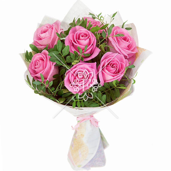 Изысканная леди - букет из розовых роз